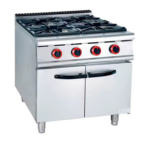 4 Burners Commercial Gas Stove with Gas Oven