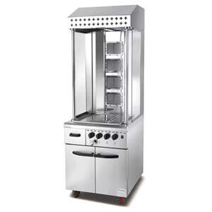 Commercial Gas Shawarma With Cabinet